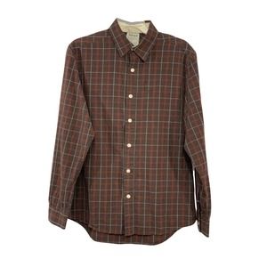 Timberland Men’s Button Up Long Sleeve Plaid Organic Cotton Pocket Shirt M